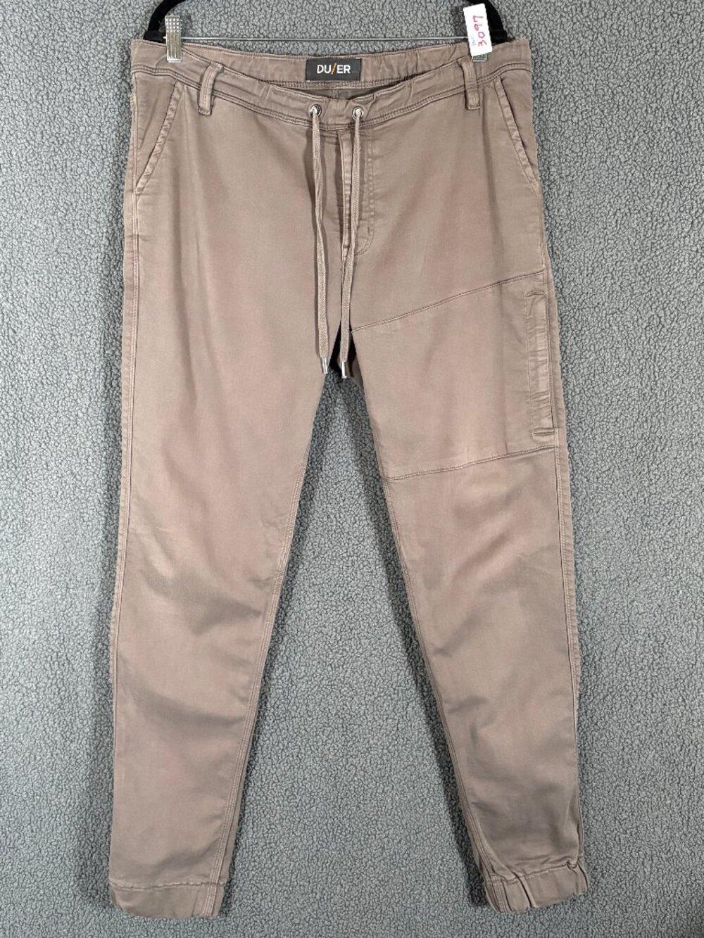 DU/ER Duer No Sweat Slim Fit Joggers Pants - Men's Size 36*31 - Tan